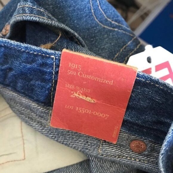 Levi’s Vintage 501xx 1915 Denim Jeans NWT W26 - Picture 11 of 12